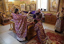 В неделю святой Марии Египетской митрополит Даниил совершил Литургию в главном храме Кургана