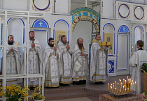 Малое освящение храма святого праведного Иоанна Кронштадтского в селе Межборное