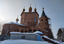 В новом Казанском храме Чимеевского монастыря продолжаются работы по благоустройству
