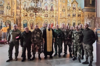 Секретарь Курганской епархии сопровождает на фронт казаков-добровольцев