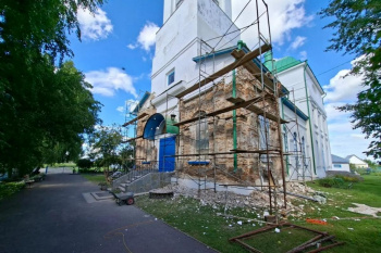 В храме микрорайона Черёмухово идёт реконструкция фасада