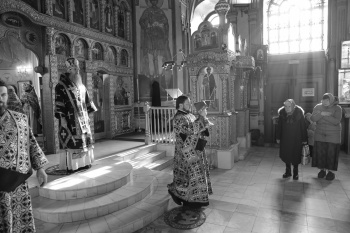 Первая в Великом посту Литургия Преждеосвященных Даров совершена в Александро-Невском соборе Кургана