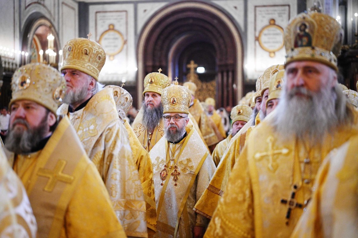 Митрополит Даниил сослужил в Москве Святейшему Патриарху Кириллу в годовщину его интронизации