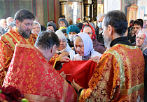 Митрополит Даниил поздравил с праздником пришедших на позднюю Пасхальную службу