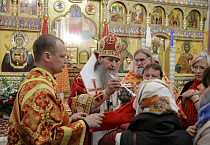 В главном соборе Зауралья встретили Пасху Христову