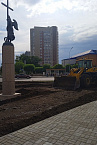 В Кургане всем миром благоустраивают территорию возле Свято-Троицкого собора