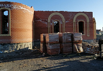 В строящийся храм Архангела Михаила в селе Глядянское доставили стройматериалы