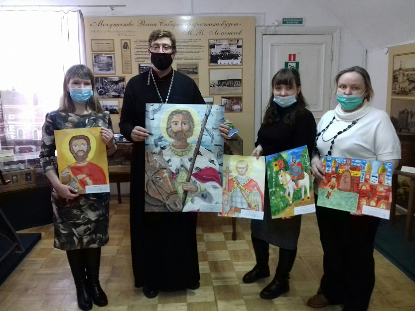 В Зауралье воспитанники воскресных школ нарисовали князя Александра Невского 