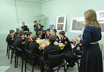 Курганские кадеты посетили выставку, посвящённую Александру Невскому