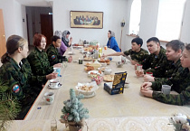 Курсанты патриотического клубы «Воин» отпраздновали Масленицу в Богоявленском храме города Кургана