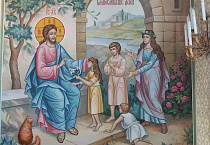 В Рождественском храме села Частоозерья появилась фреска с  рыжим котом