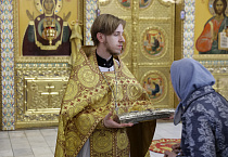 Память святителя Агафангела почтили в курганском кафедральном соборе