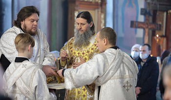Митрополит Курганский и Белозерский Даниил в воскресенье, 17  января совершил Божественную литургию в Александро-Невском кафедральном соборе города Кургана.