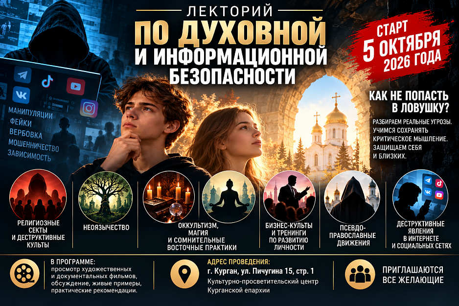 В Кургане с 5 октября начнется лекторий о духовной и информационной безопасности