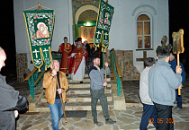 Курганские паломники по традиции встретили Пасху в храме села Чернавского