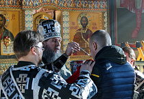 Митрополит Даниил после литургии Преждеосвященных Даров освятил коливо