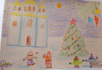 В Варгашах оформлена выставка рисунков «Рождество-2024 глазами детей»