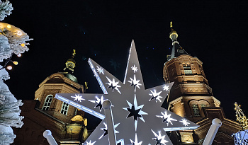 Украшение Александро-Невского кафедрального собора города Кургана