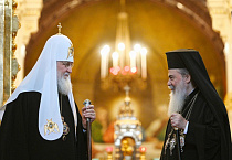 Митрополит Даниил сослужил в Москве Литургию  Предстоятелям Русской и Иерусалимской Церквей