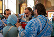 В кафедральном соборе города Кургана встретили праздник Успения Пресвятой Богородицы