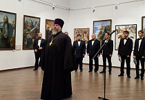 В Кургане священники побывали на открытии выставки «За землю Русскую!»