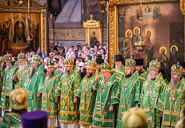 Митрополит Даниил сослужил Святейшему Патриарх Кириллу в день торжеств памяти преподобного Сергия Радонежского