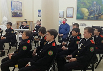 Курганские кадеты посетили выставку, посвящённую Александру Невскому