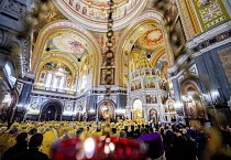 Митрополит Даниил сослужил в Москве Святейшему Патриарху Кириллу в четырнадцатую годовщину его интронизации