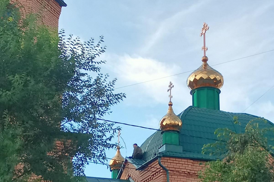 На кровле храма великомученика Пантелеимана города Кургана проведены ремонт и реставрация