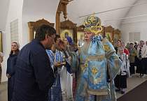 В Богоявленском соборе г. Кургана прошло празднование иконе Божией Матери Одигитрия Югская перед древним чудотворным образом