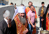 Митрополит Даниил совершил чин закладки храма иконы Божией Матери Казанская в Чимеевском монастыре
