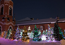 Главный собор Кургана украсили к празднику Рождества Христова