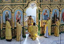 Митрополит Даниил совершил Божественную литургию в Свято-Троицком соборе города Кургана