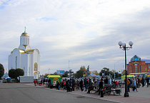 В Кургане во время казачьего праздника освятили памятник преподобному Далмату Исетскому