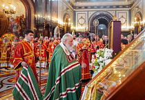 Митрополит Даниил сослужил в Москве Святейшему Патриарху Кириллу  в день тезоименитства