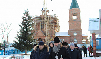Освящение купола для нового Чимеевского храма
