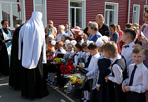 В Курганской гимназии имени святого Александра Невского День знаний начался с гимна