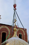 Митрополит Даниил освятил купол для строящегося храме в селе Глядянское