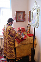 Литургия в храме святой Матроны Московской