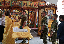 Сотрудники Росгвардии отпраздновали день Крещения Руси в храме великомученика Пантелеимона города Кургана