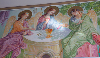 Презентация росписи в алтаре Рождественского храма