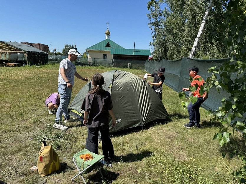 Дети из воскресной школы курганского храма побывали в импровизированном походе