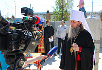 Митрополит Даниил совершил чин закладки храма иконы Божией Матери Казанская в Чимеевском монастыре