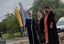 Священник и клирос Михайло-Архангельского прихода города Макушино  участвовали в митинге-реквиеме
