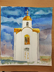 В Кургане известный художник провел урок живописи в Троицком  соборе