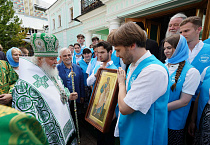 Глава Курганской митрополии сослужил Святейшему Патриарху Кириллу за Литургией в Троице-Сергиевой лавре