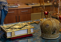 Митрополит Даниил освятил купола и кресты для нового Чимеевского храма