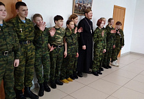 Курсанты патриотического клубы «Воин» отпраздновали Масленицу в Богоявленском храме города Кургана