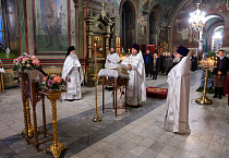 В Крещенский сочельник митрополит Даниил в Александро-Невском соборе совершил чин Великого освящения воды