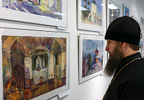 Курганцев приглашают посмотреть на акварели с изображением храмов и монастырей России